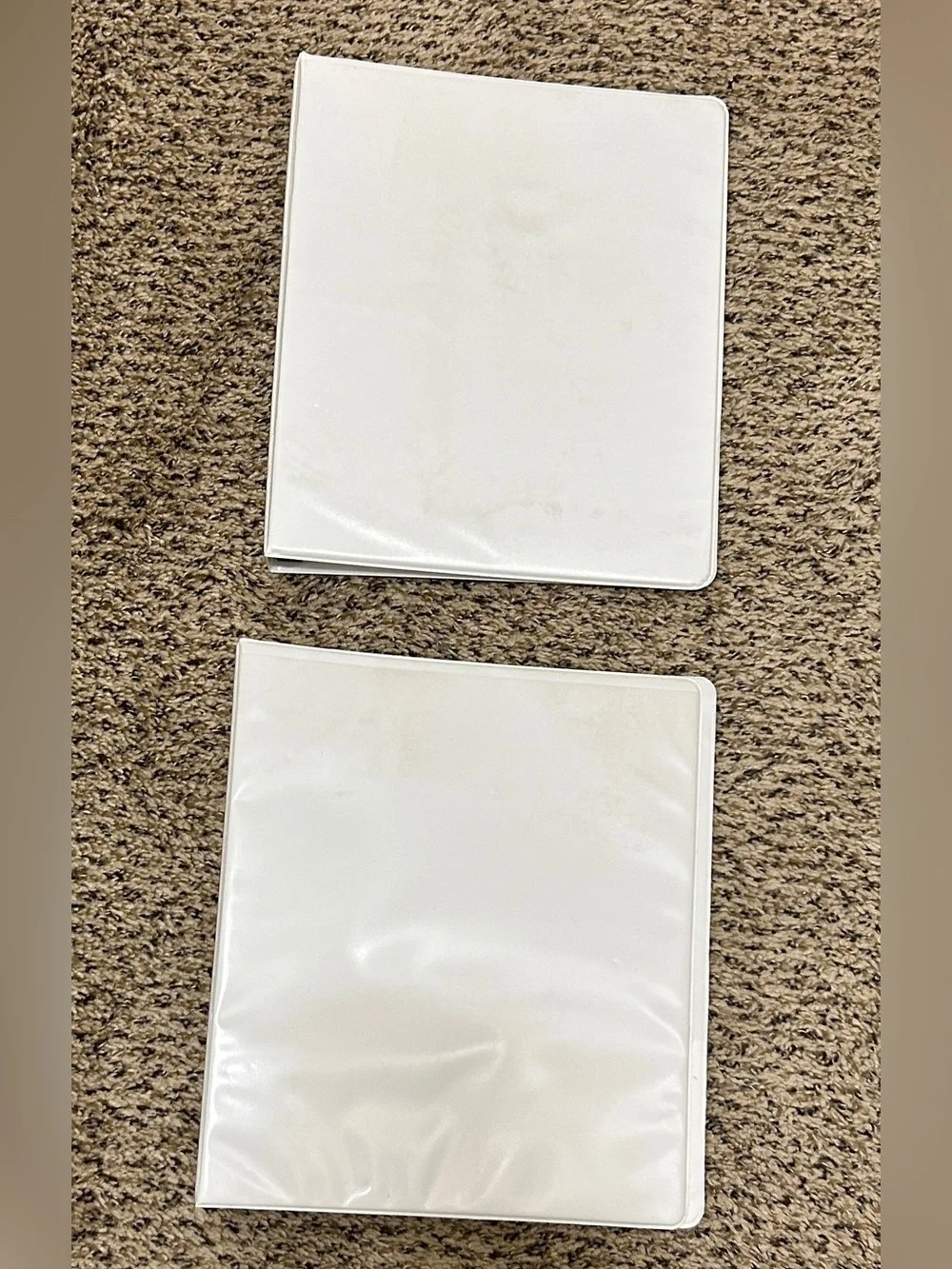 White 3-Ring Binders Clear Front & Back Outer Sleeves, Inside Pockets